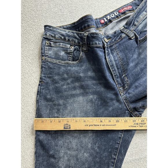 Izod Jeans Mens 36x32 Blue Straight Fit Denim Classic Button Fly Vintage Style - Picture 11 of 14